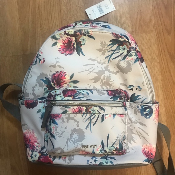 nine west floral backpack